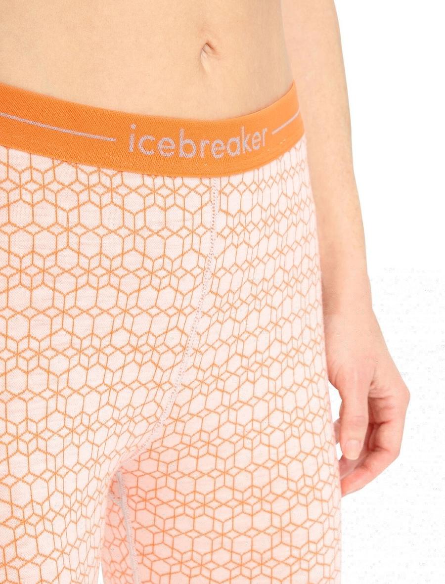 Icebreaker Merino 250 Vertex Leggings Alpine Geo Női Base Layers Fehér | HU 1845CTVE